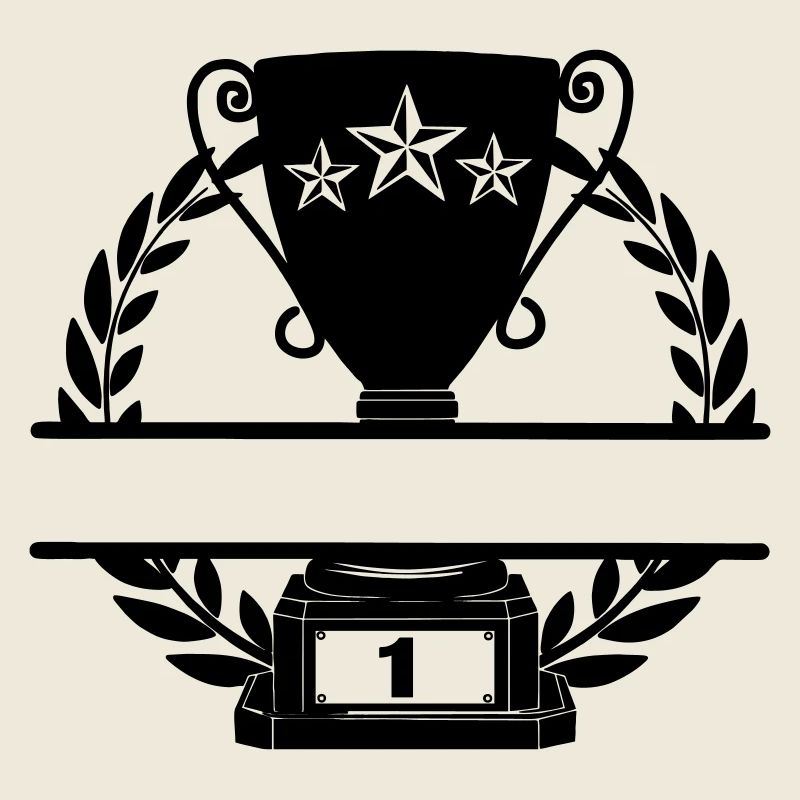 First place cup with nameplate