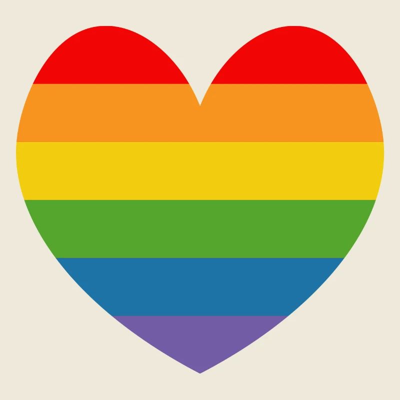 LGBT CSD TShirt Rainbow HEART