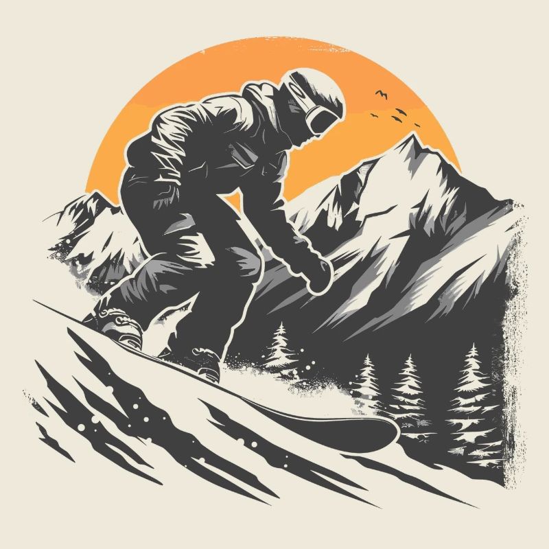 Dessin de snowboarder