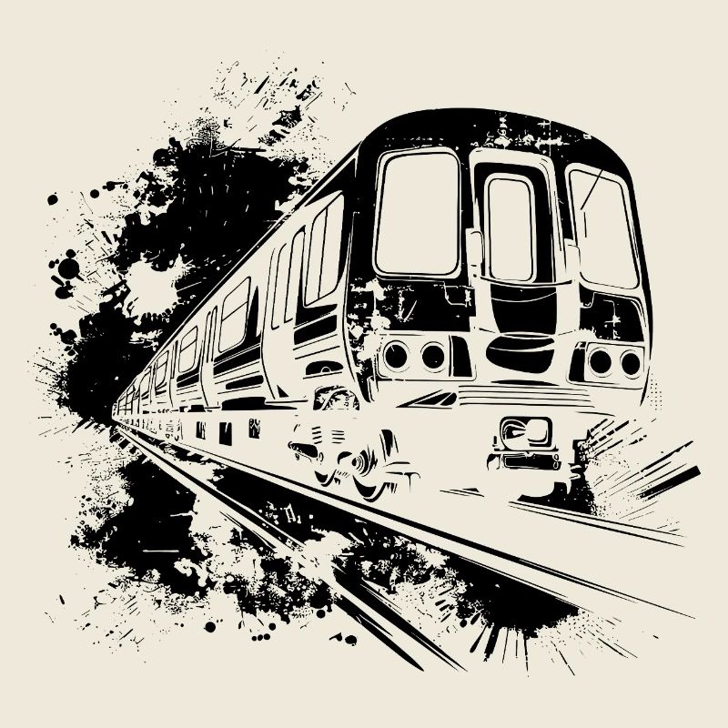 Taches de peinture de train