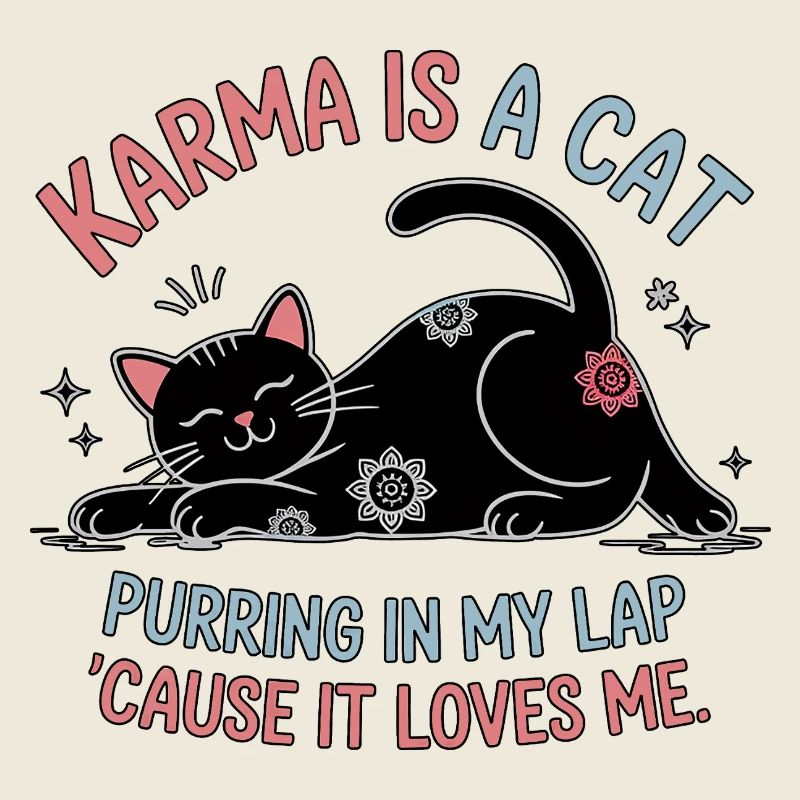 Karma is a Cat – Peaceful Cat Design