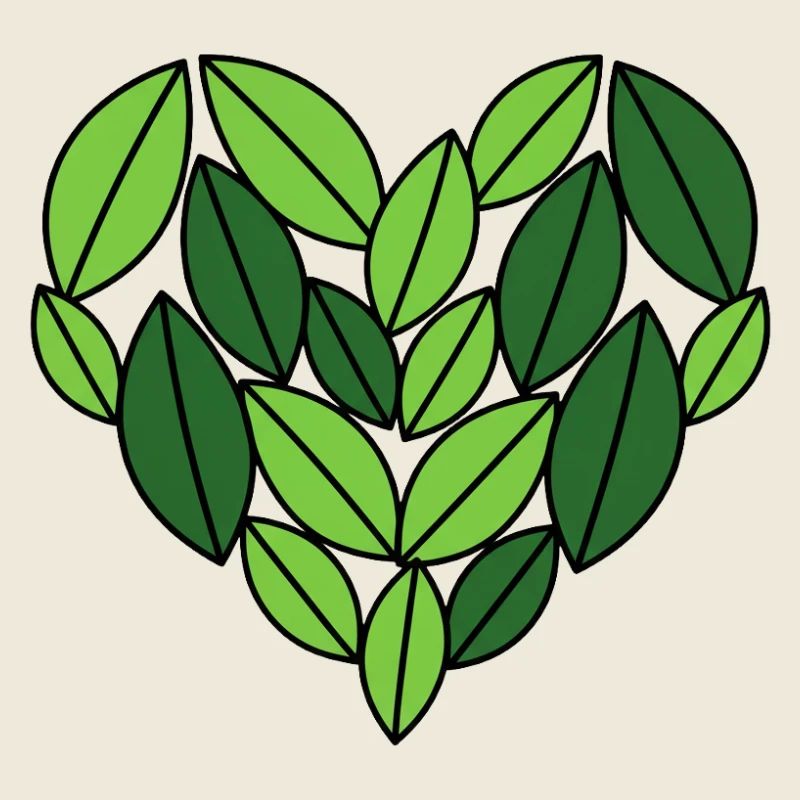 Leaf Heart Nature Design
