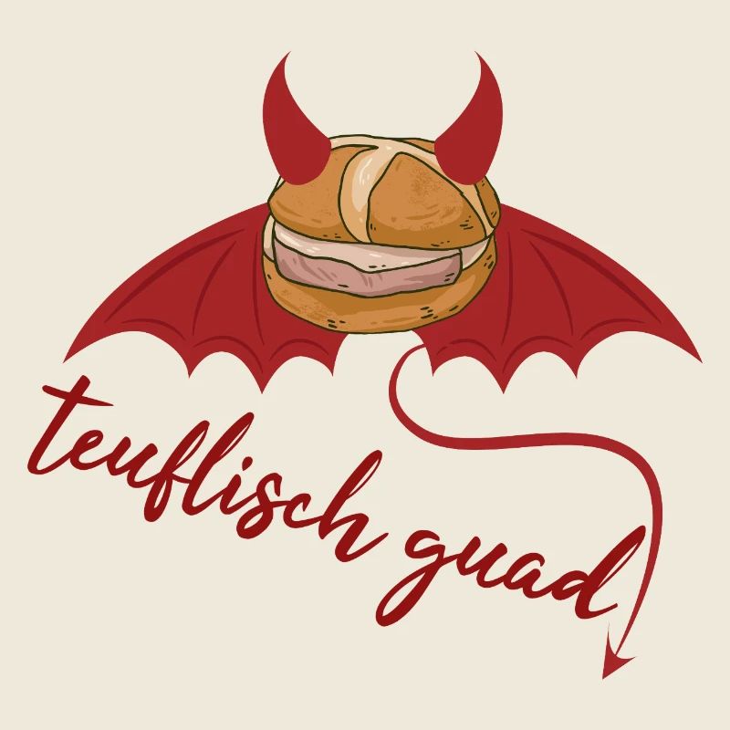 Devilishly cool Bavarian Leberkäs design