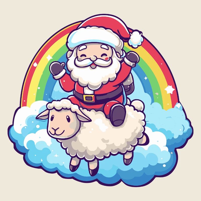 Schaf Weihnachtsmann Weihnachten