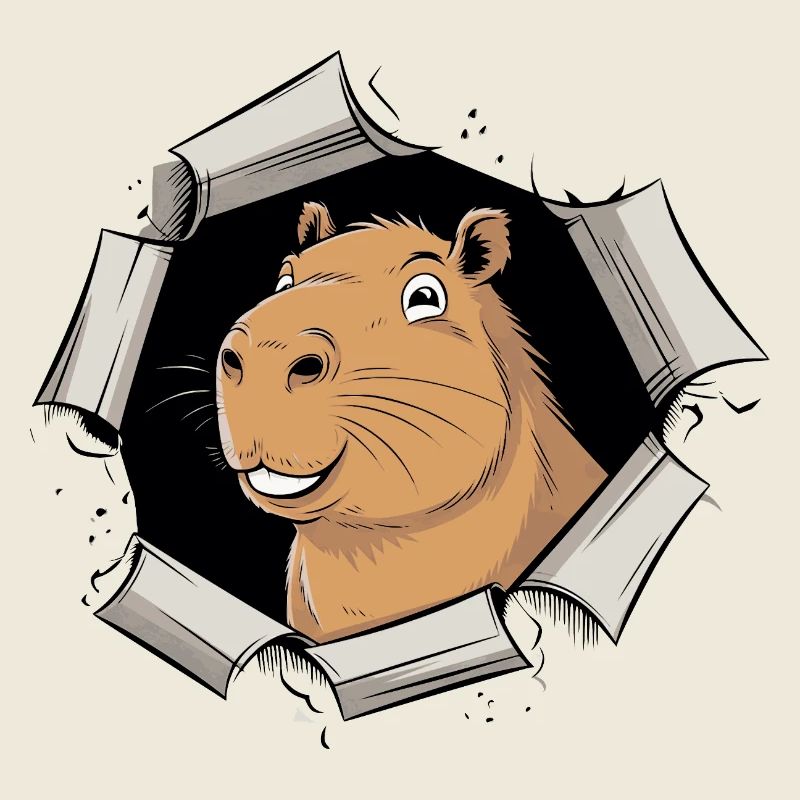 Capybara Comic – friedlicher Durchbruch