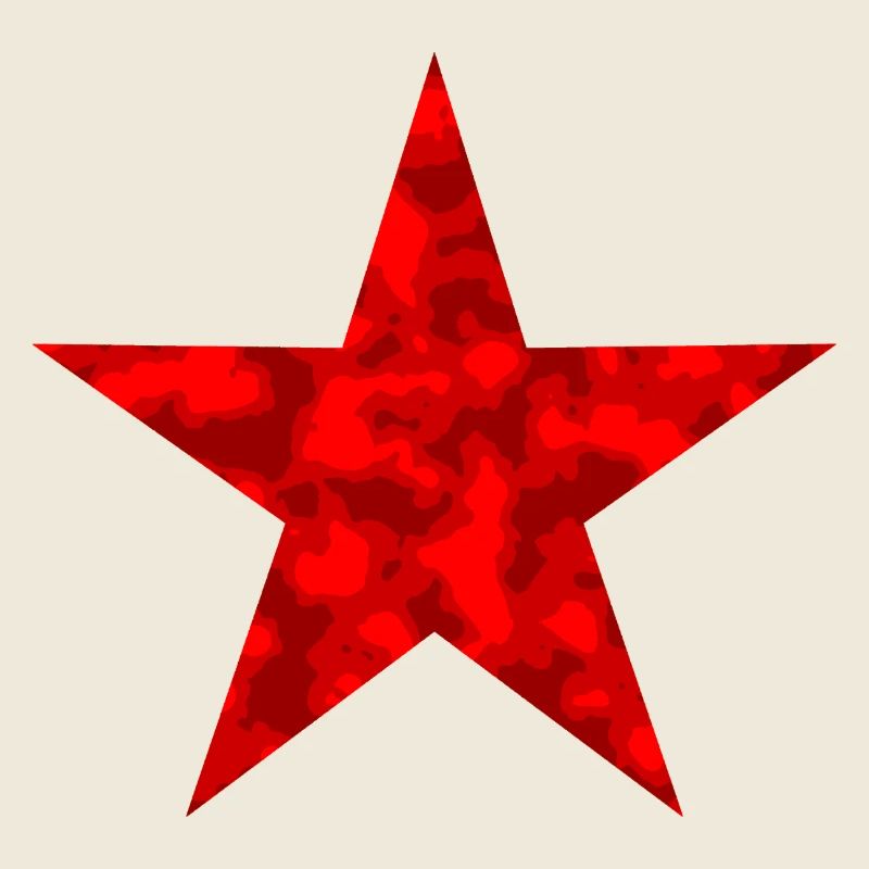 Stern Rot - Mit Camouflage Muster