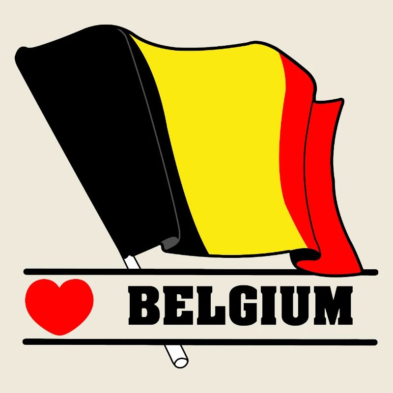 Drapeau belge avec cœur