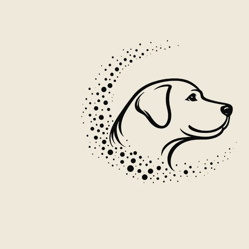 Minimal Dog Muzzle – Abstract Line Art Design