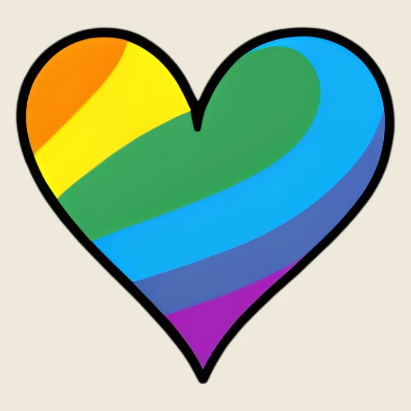 Rainbow Heart Pride Print