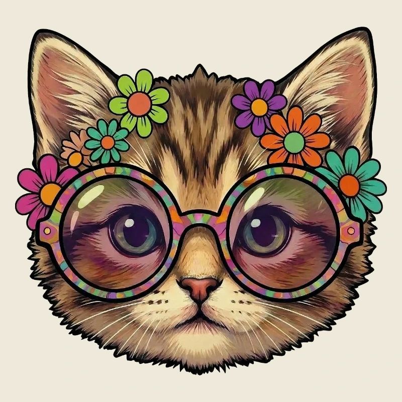 Hippie Kätzchen Katze