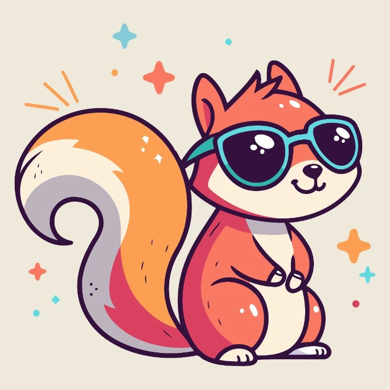 Schicke Eichhörnchen-Sonnenbrille