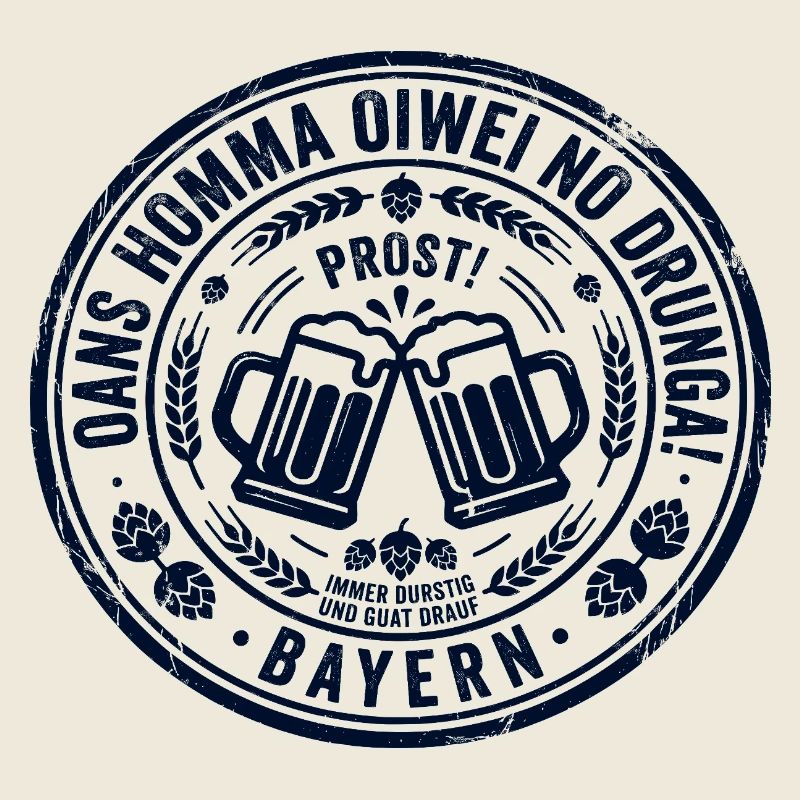Oans hamma oiwei no – Bayerisches Logo