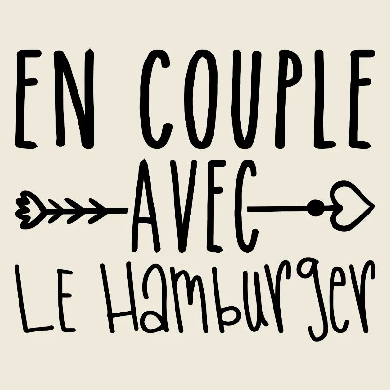 En Couple avec Hamburger, cadeau Fans de Hamburger