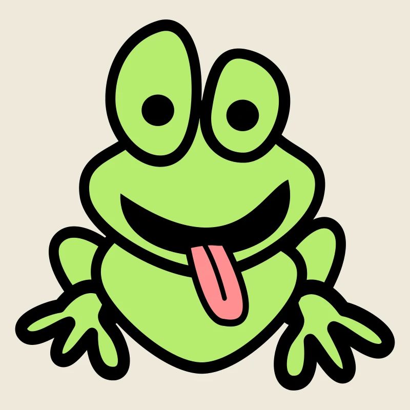 Frog with tongue