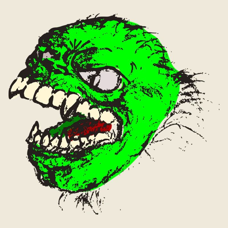 Green monster has sharp teeth