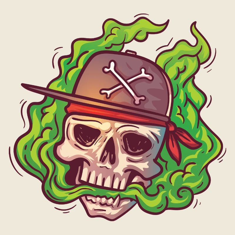 VAPE skull with cap