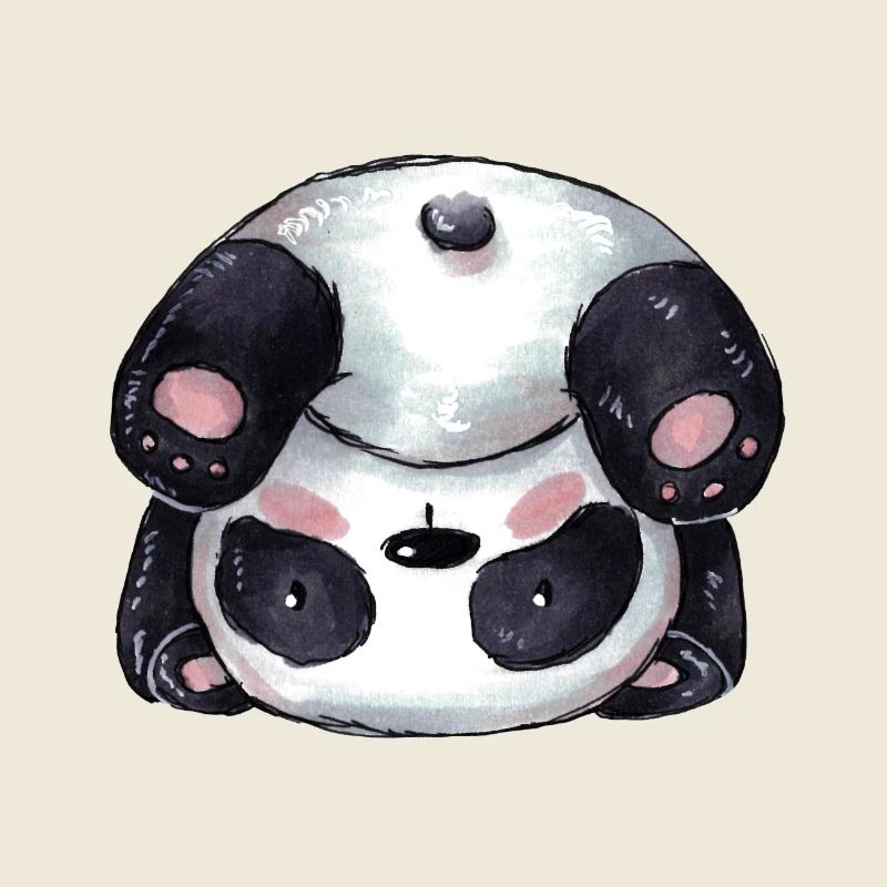 Sportlicher Comic Panda