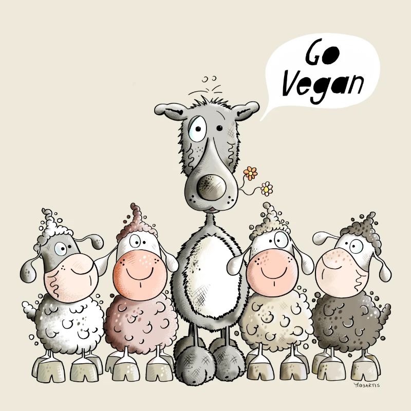 Go Vegan Wolf And Sheep - Comic