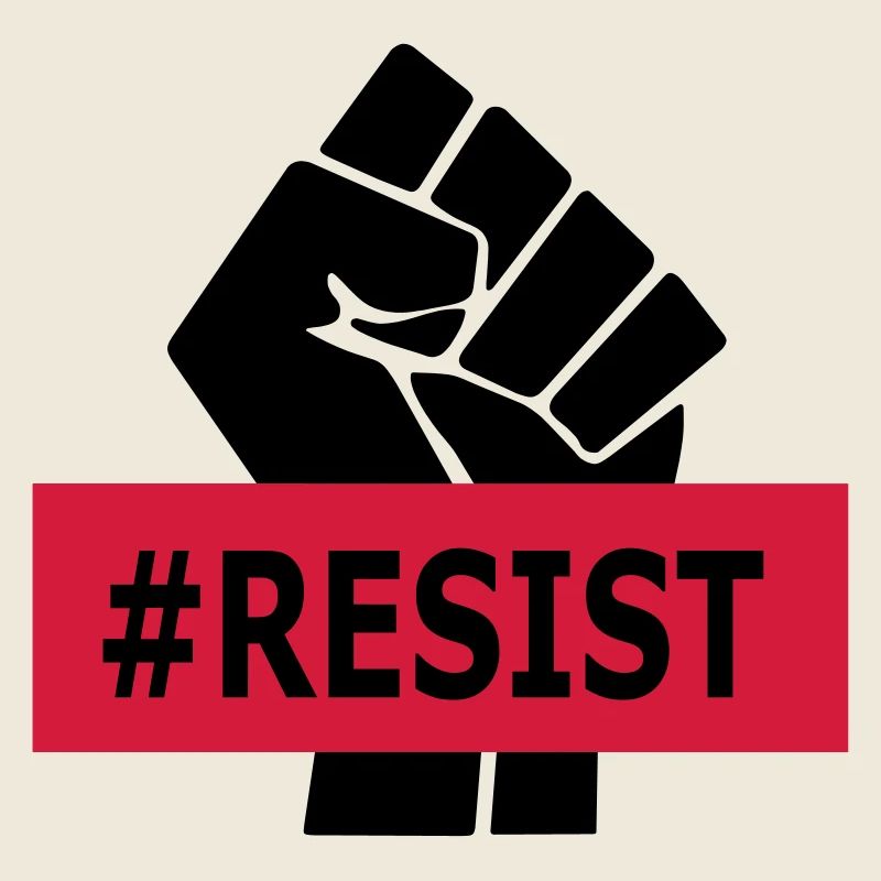 Hashtag Resist - Raised Fist - Black Power
