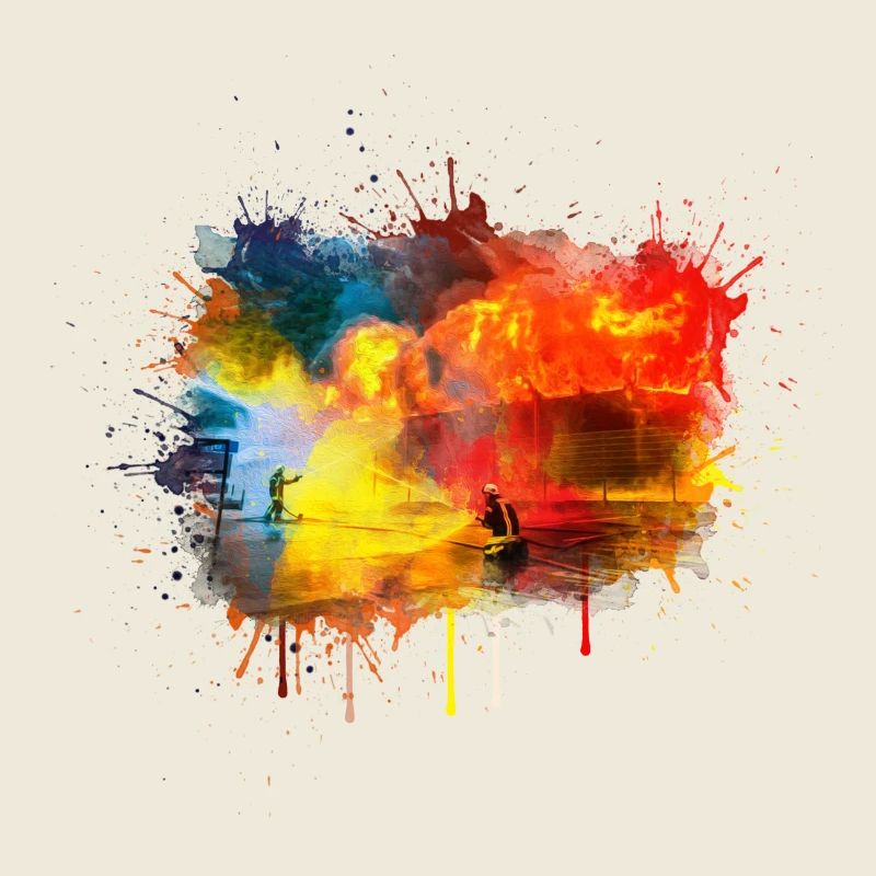 Feuerwehr-Brandbekämpfung in Aktion