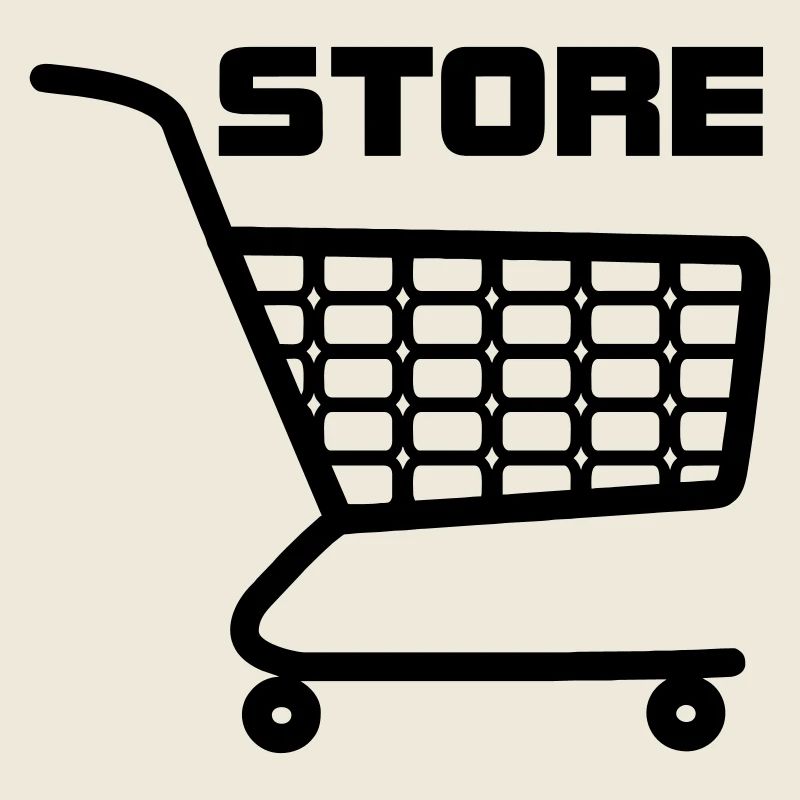 Warenkorb mit Text STORE