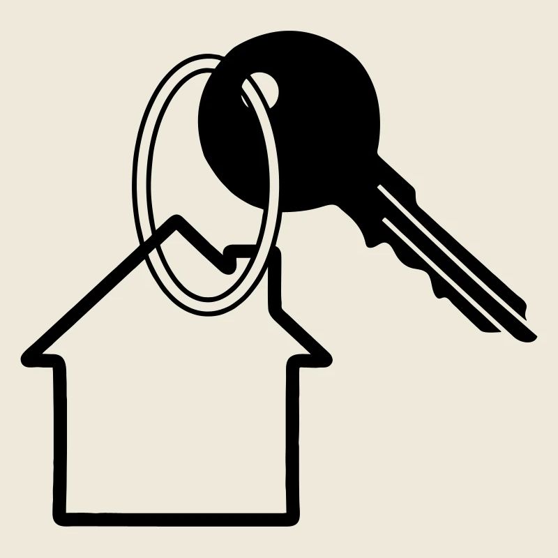 Clé avec clé de maison pour le logo acheté maison 2