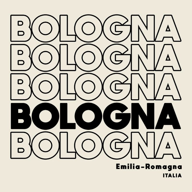 Bologna Schriftzug Design Emilia-Romagna