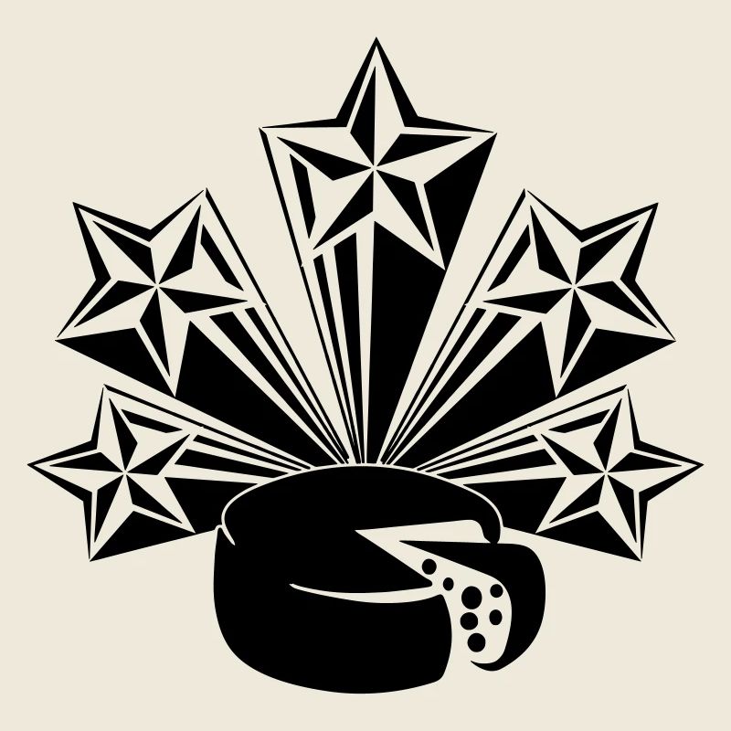 Cheese five radiating stars