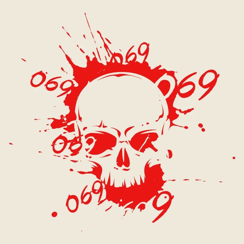 Roter Totenkopf 069 Headshot