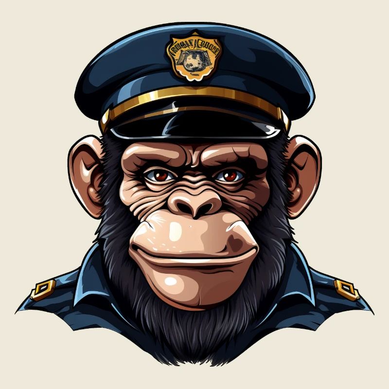 Policière chimpanzé