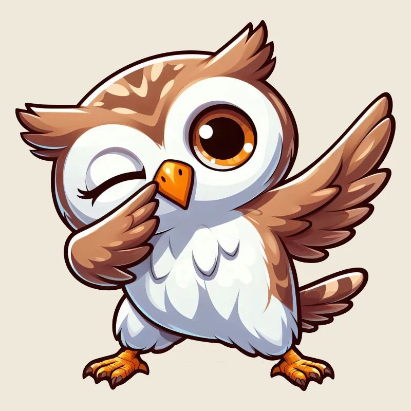 Cool Owl est Dabbing Design amusant