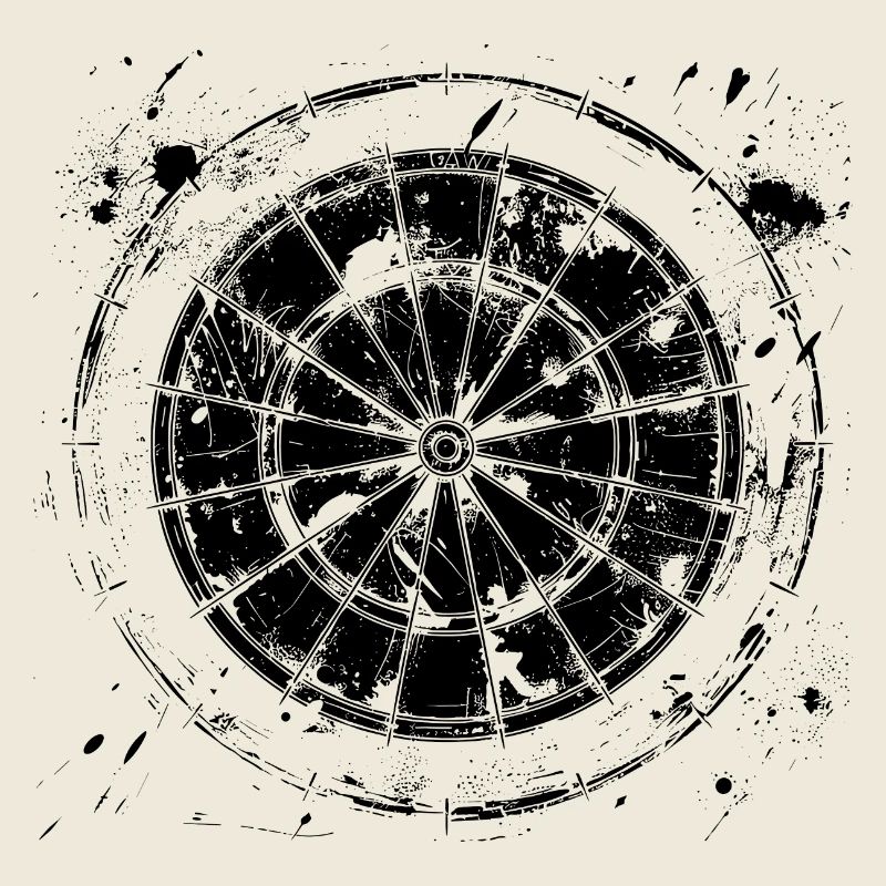 Dessin de jeu de fléchettes