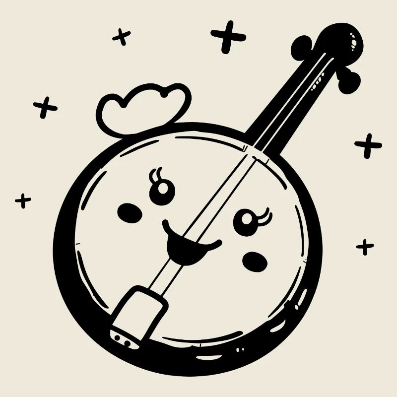 Cartoon Banjo