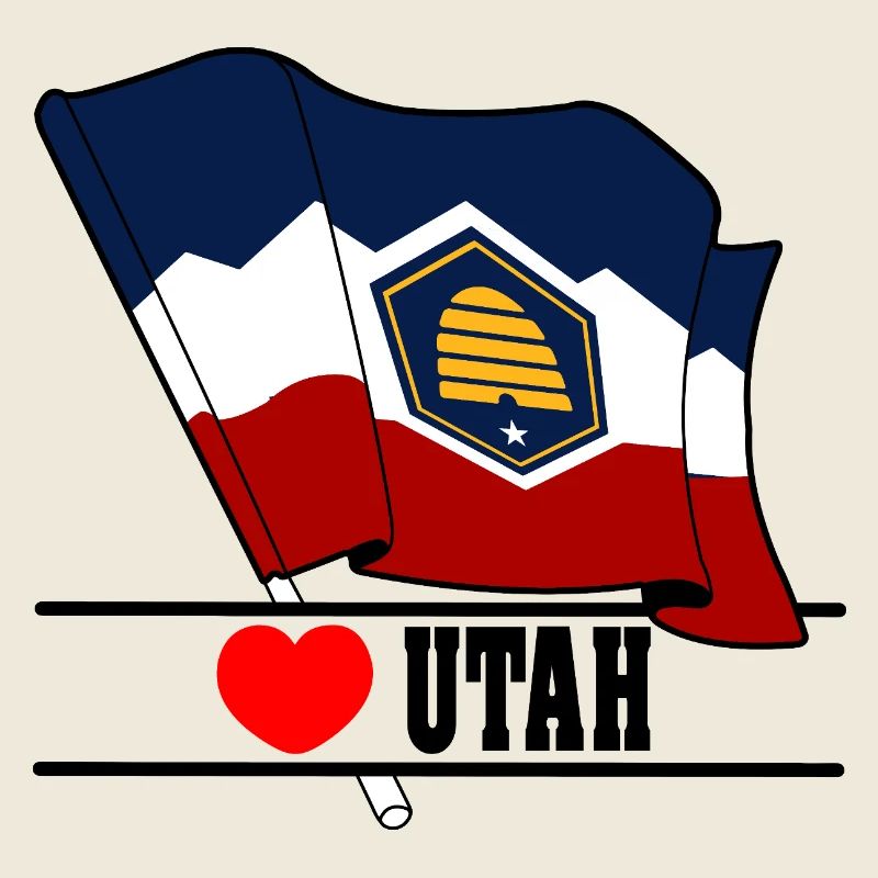 Drapeau Utah coeur UTAH