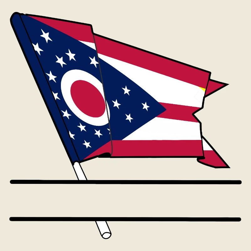 Bannière de texte Flag Ohio