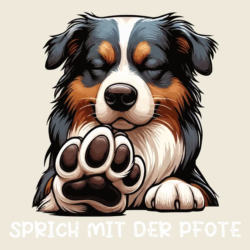 Sprich mit der Pfote Australian Shepherd Aussie 