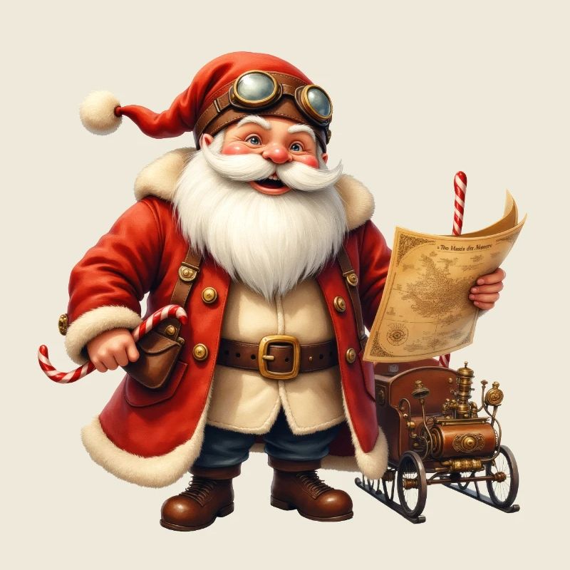 Vintage Weihnachten Steampunk Weihnachtsmann