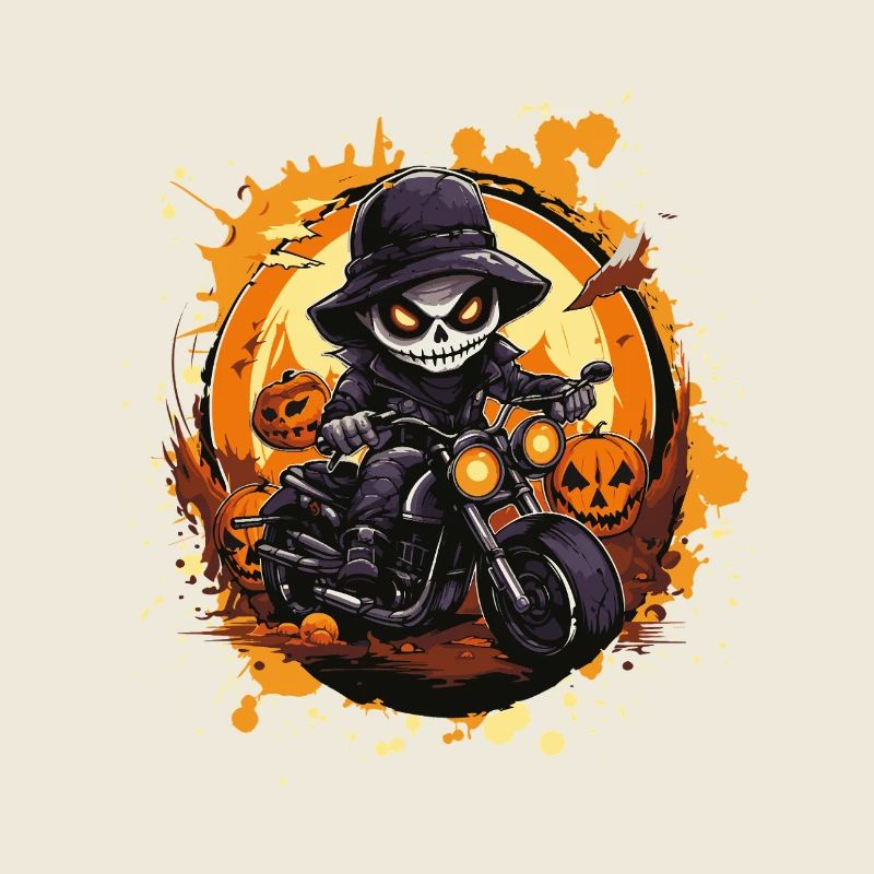 Skeleton Motorcycle Halloween