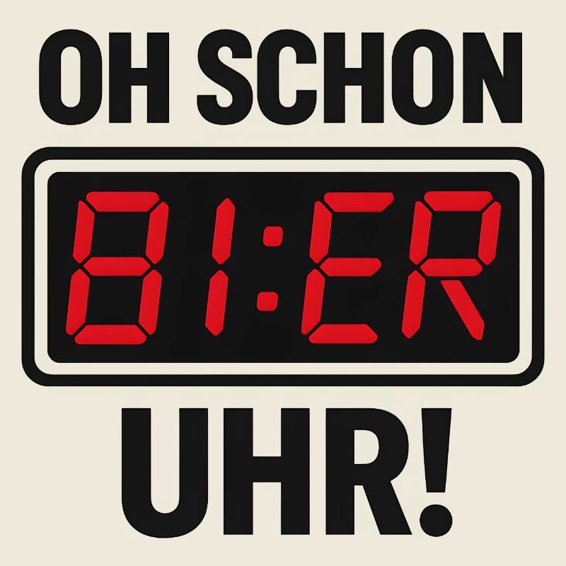 Funny Beer Clock Saying Motif