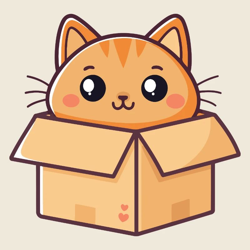 Charming Boxed Kitten