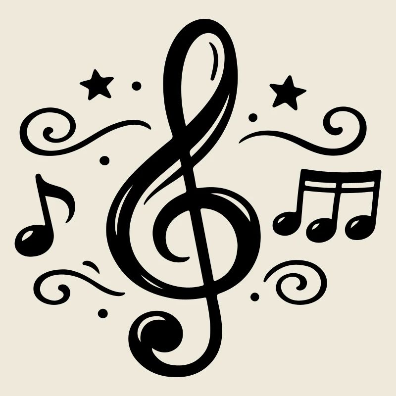 Notes musicales de clé