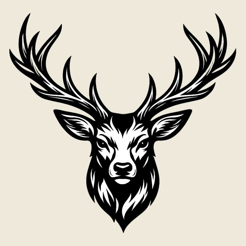 Dessin classique du cerf