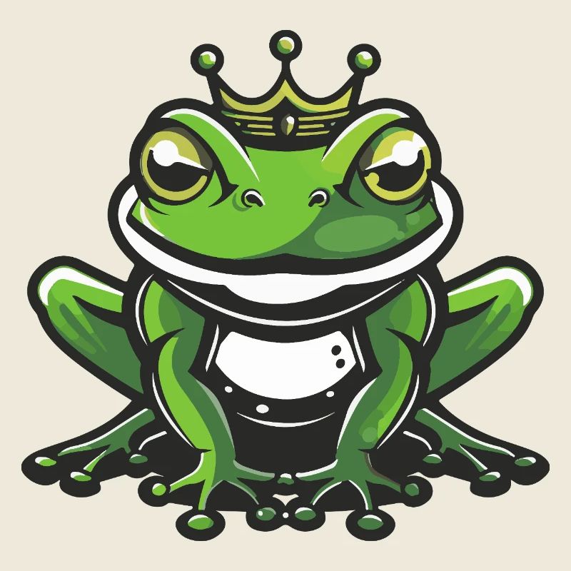 Frosch Kopf Krone
