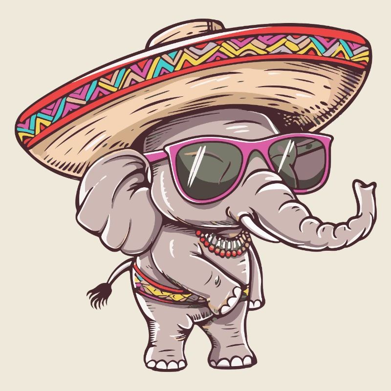 Sombrero comique drôle d’éléphant