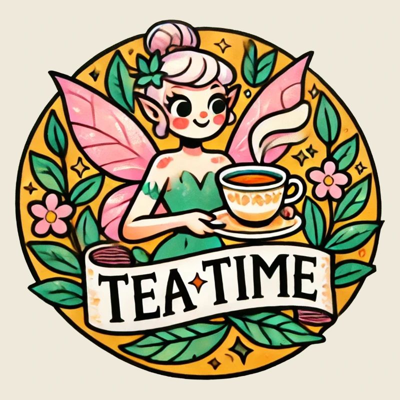 Feen-Tee-Zeit-Illustration