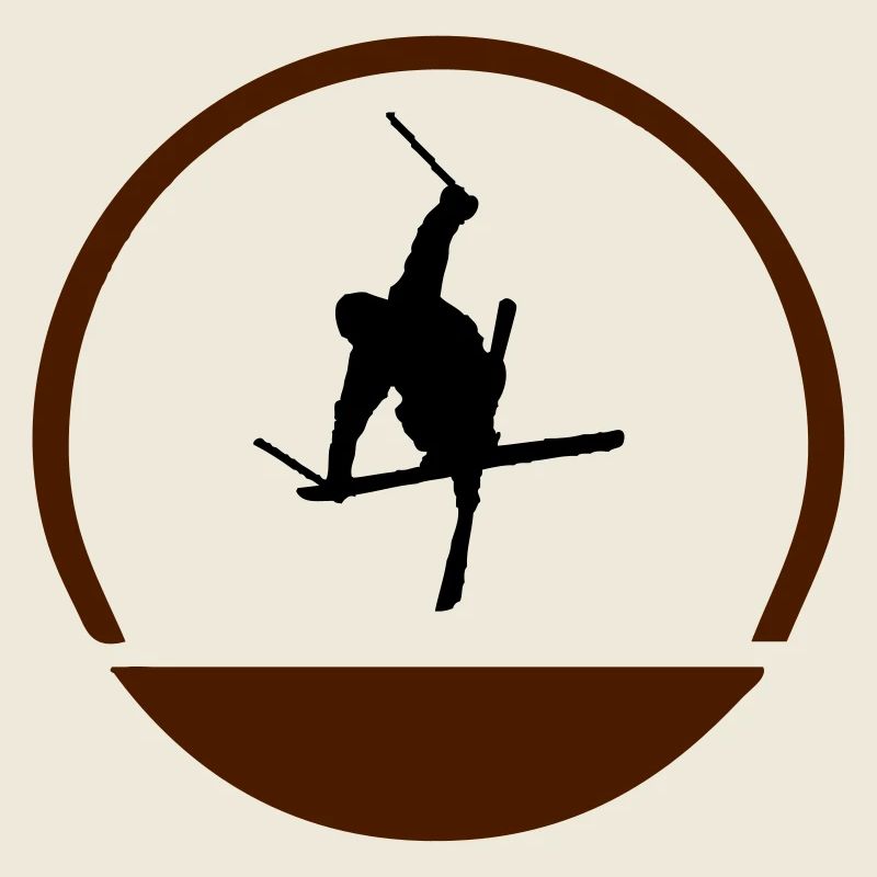Logo de sauteur à ski