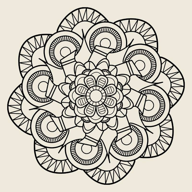 Vea-espèce Mandala Pattern: Fleur tentaculaire.