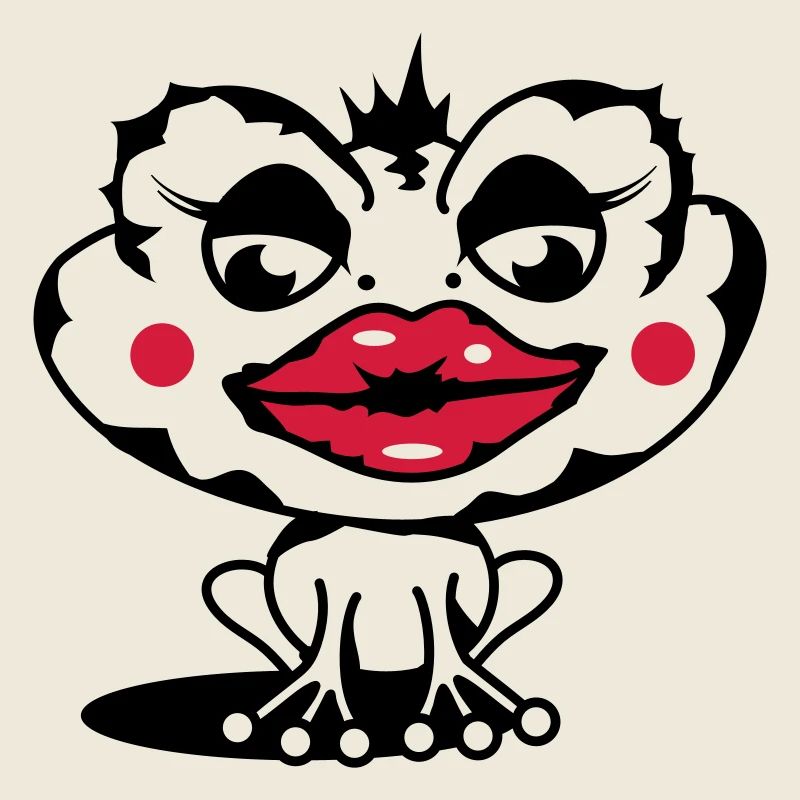 Eine Kröte mit dicker Lippe