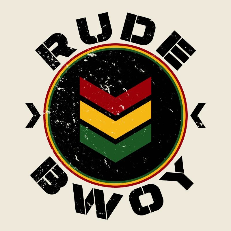 Rude Bwoy black distressed