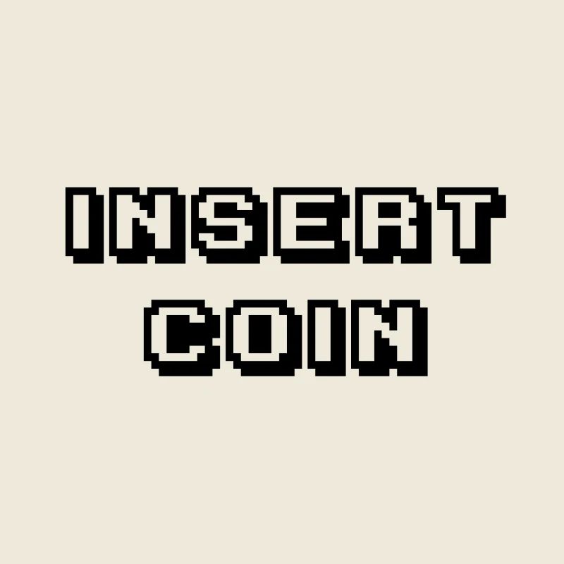 Arcade Insert Coin black